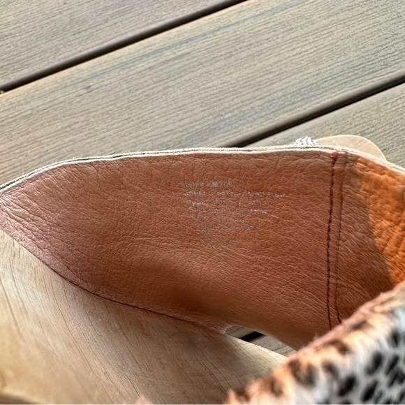 Madewell The Evelyn Clog Sandals Peep Toe Calf Hair Upper Size 8.5 Women’s - Picture 8 of 9